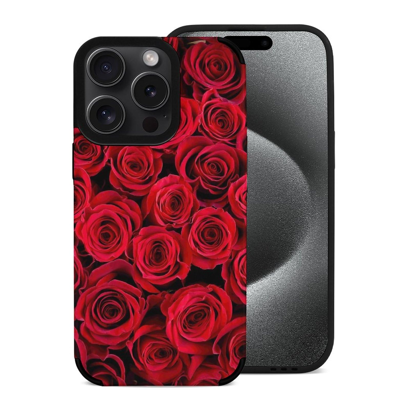 Amazon.co.jp: iPhone 15 Pro Max ケース 赤いバラ 耐衝撃
