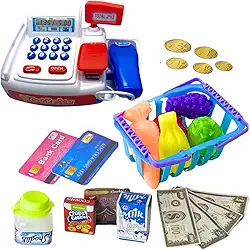 Caixa Registradora Infantil Scanner Som Luz Acessórios Mercadinho - Castela