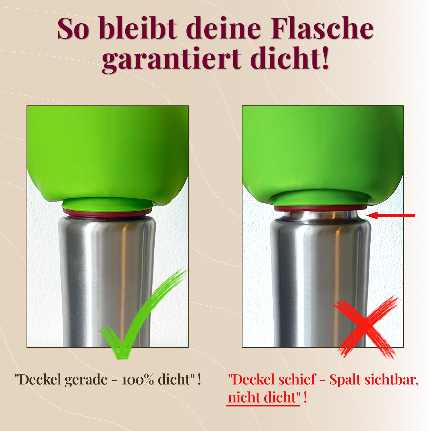 GIZZY® Trinkflasche Hunde für unterwegs - auslaufsicher & robust aus Edelstahl, in 2 Größen inkl. weichem Hundehandtuch | Trinkflasche Hund I Hundetrinkflasche für unterwegs für alle Hunde