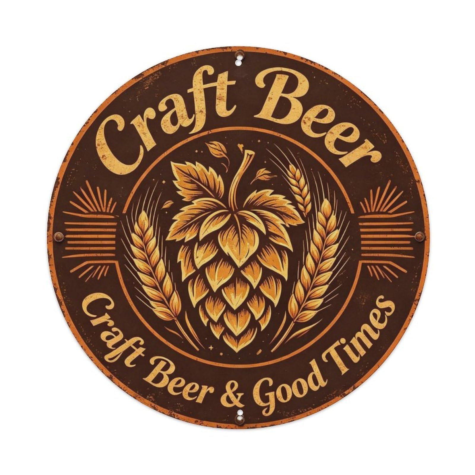 Craft Beer & Good Times Metal Tin Sign Plaque