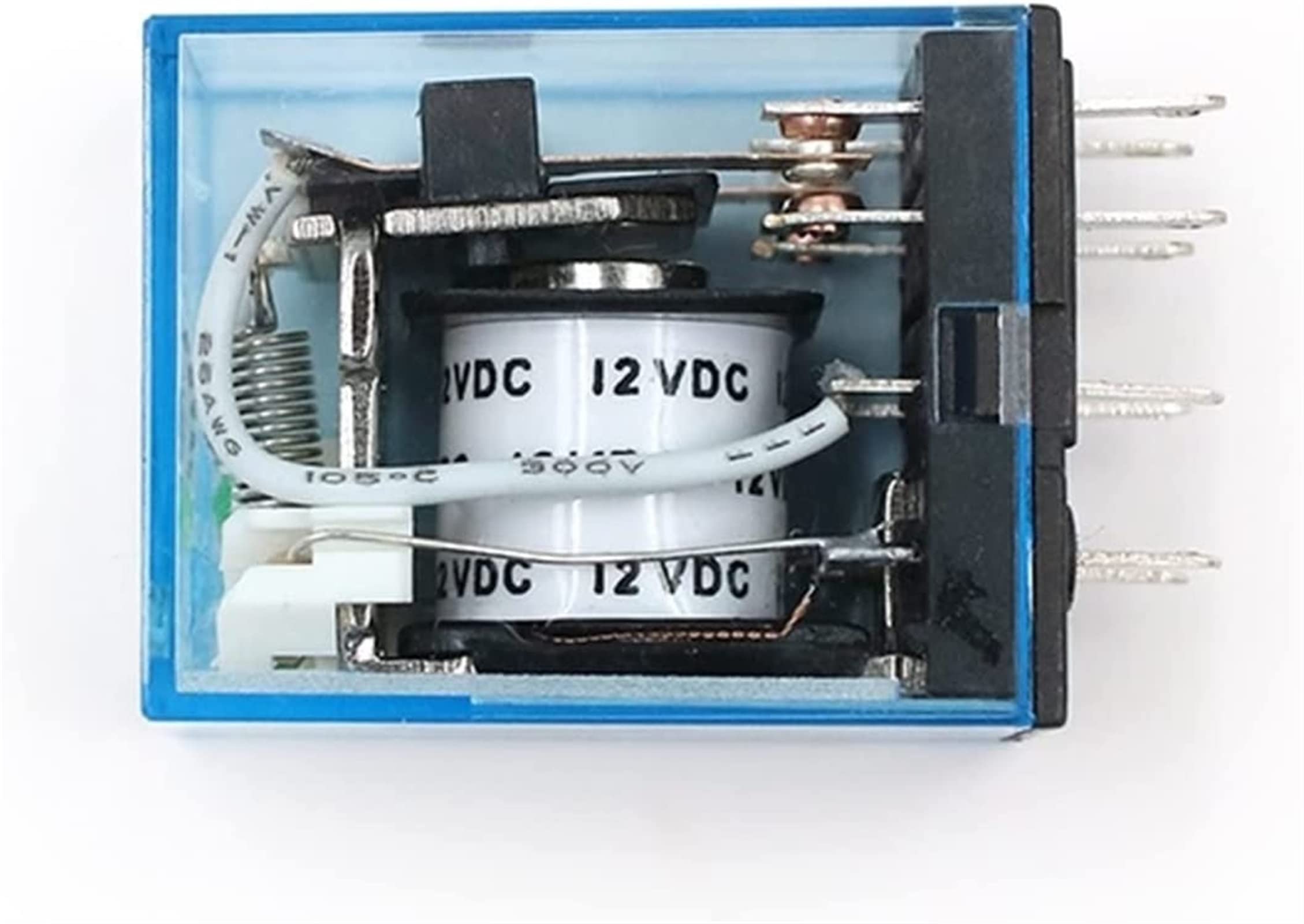 Relé MY2P HH52P MY2NJ Bobina de relé General DPDT Micro Mini Interruptor electromagnético con LED AC 110V 220V DC12V 24V(AC 110V)