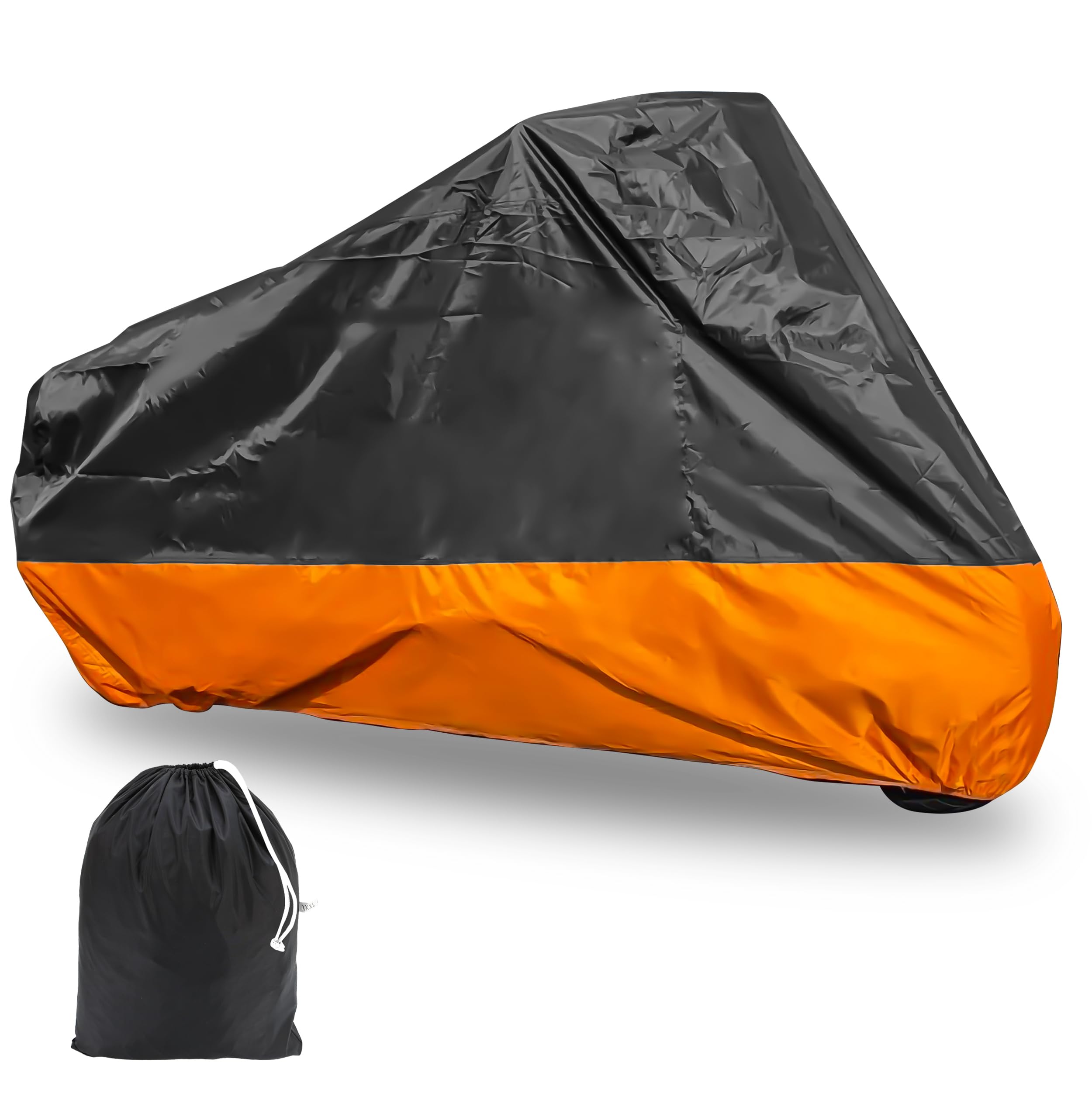 Telo coprimoto XXXL impermeabile per Harley per Ultra Classic Davidson, grande per Street Glide per Electra per Touring FLHTCU per Road King per GL per Honda per Goldwing Outdoor Weather (arancione