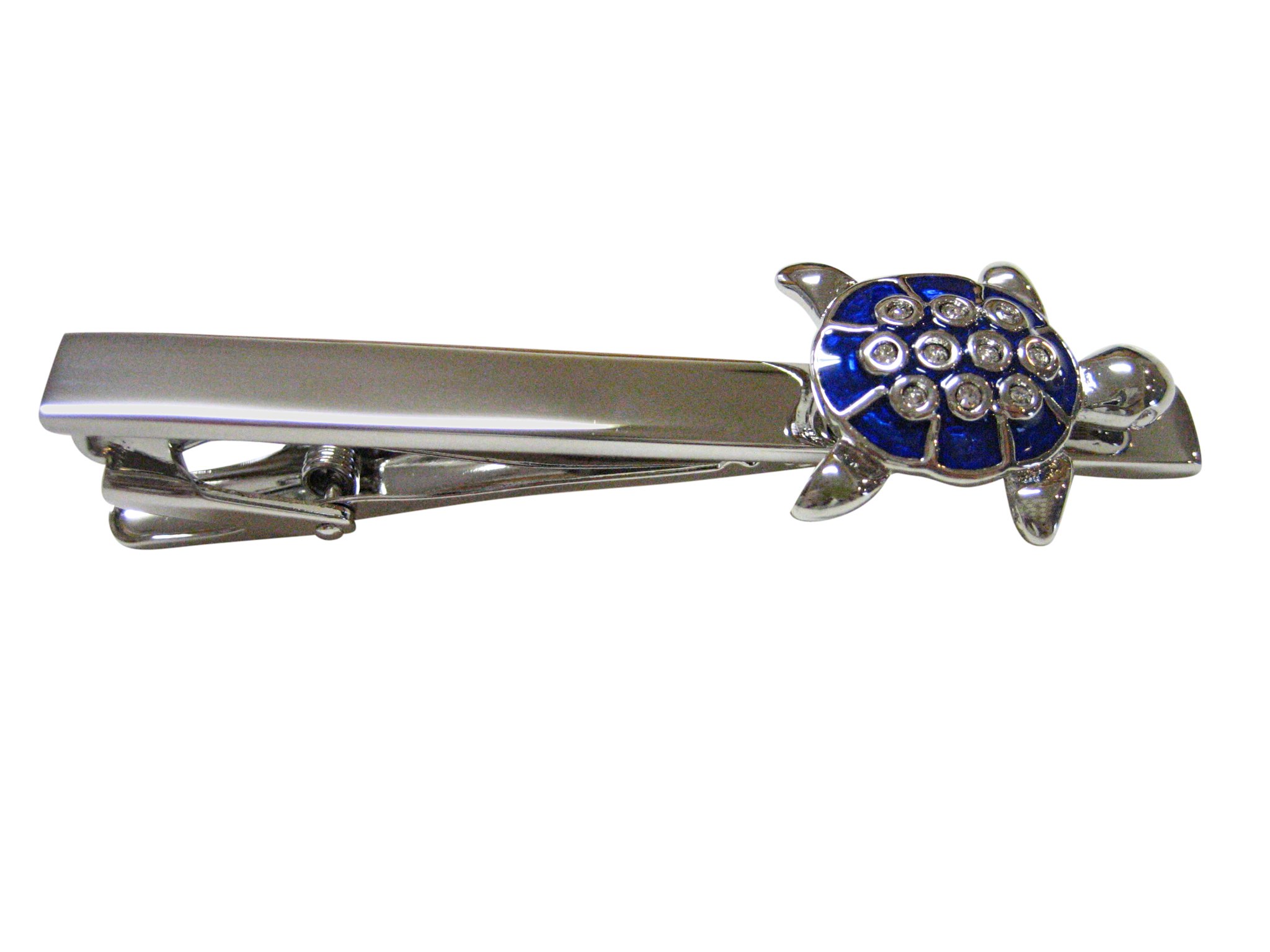 Kiola Designs Blue Turtle Tortoise Square Tie Clip