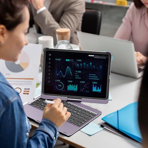 Miniatura 109 de Funda giratoria con teclado para Apple iPad mini 7ª generación 2024 (A17 Pro)/iPad mini 6ª generación (8.3 pulgadas) 2021; teclado compacto