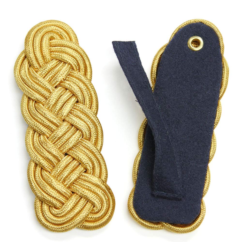 Pair of Braided Gold Cord Epaulettes, 6 1/4