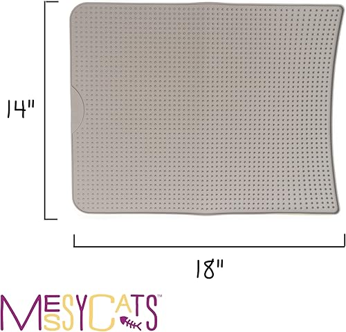 Miniatura 8 de Messy Cats Alfombrilla de arena de silicona con picos graduados suaves, 18 x 14 pulgadas, sandía