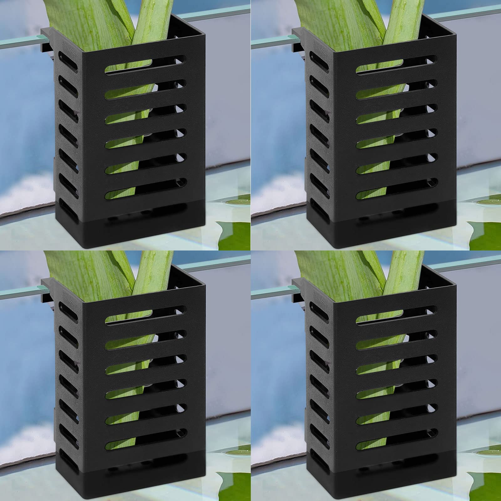 Boshen 4PCS Aquarium Plant Holder Hanging Aquatic Plant Pot Hanging Plant Holder