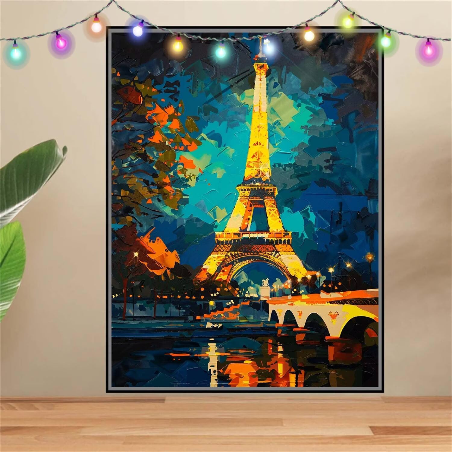 Kit Completo 5D DIY Pintura de Diamante RíO,Torre,Punto de Cruz Diamond Painting para Niños y Adultos,Cuadro de Diamantes con Rhinestones para Decoración Hogar,Pintar con Diamantes (120x160cm) F-6580