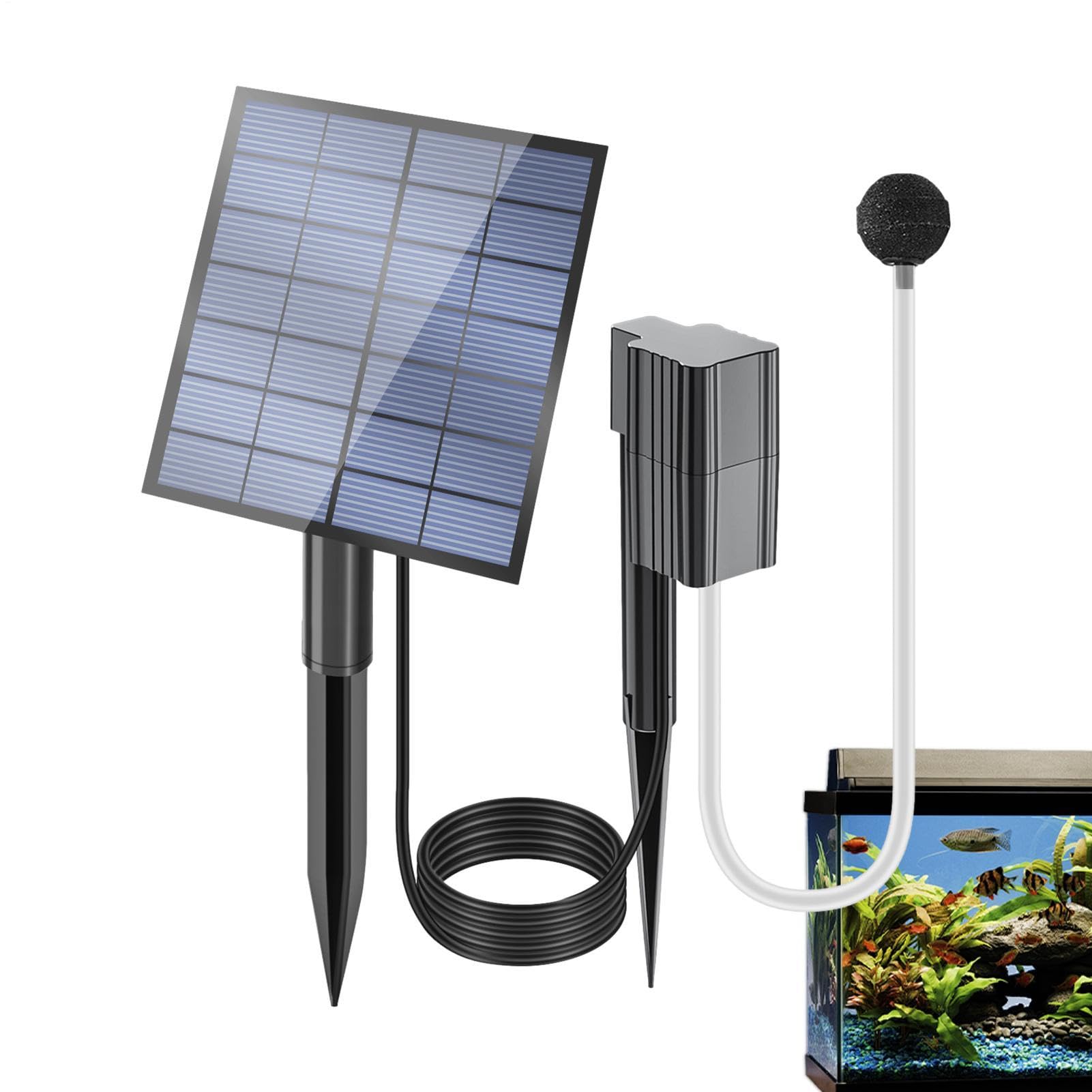 Pompe à air pour aquarium 7 V 2,5 W Kit solaire réglable