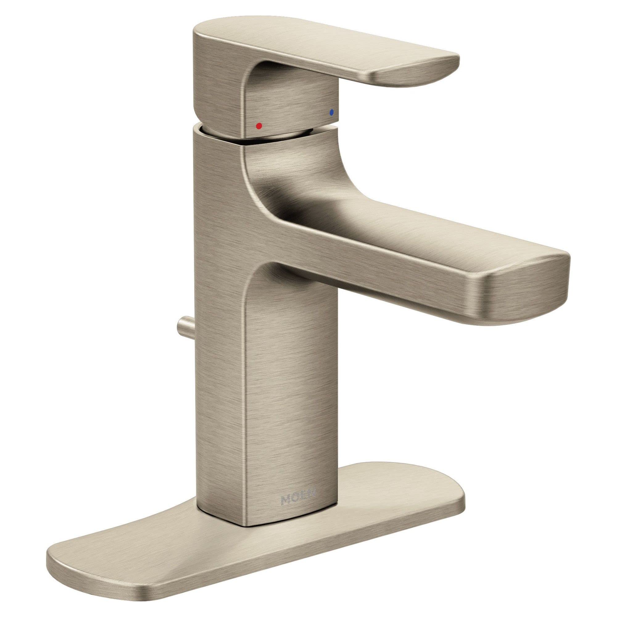 Moen 6900BN Rizon One-Handle Modern Bathroom Faucet with Drain