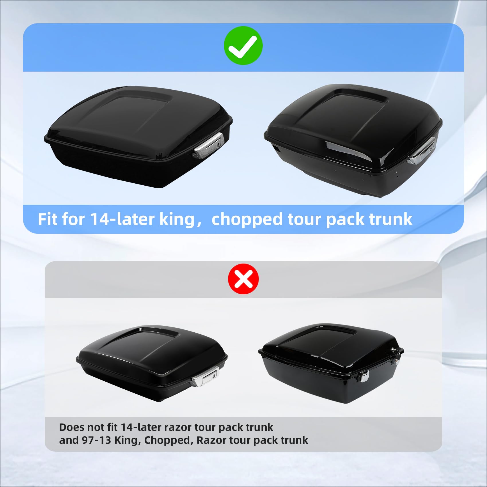 XMT-MOTO Smoke LED King Brake Turn Tail Light Lamp Wrap for Harley Davidson Touring and Trike models Electra Glide Road Glide Tri Glide 2014-later