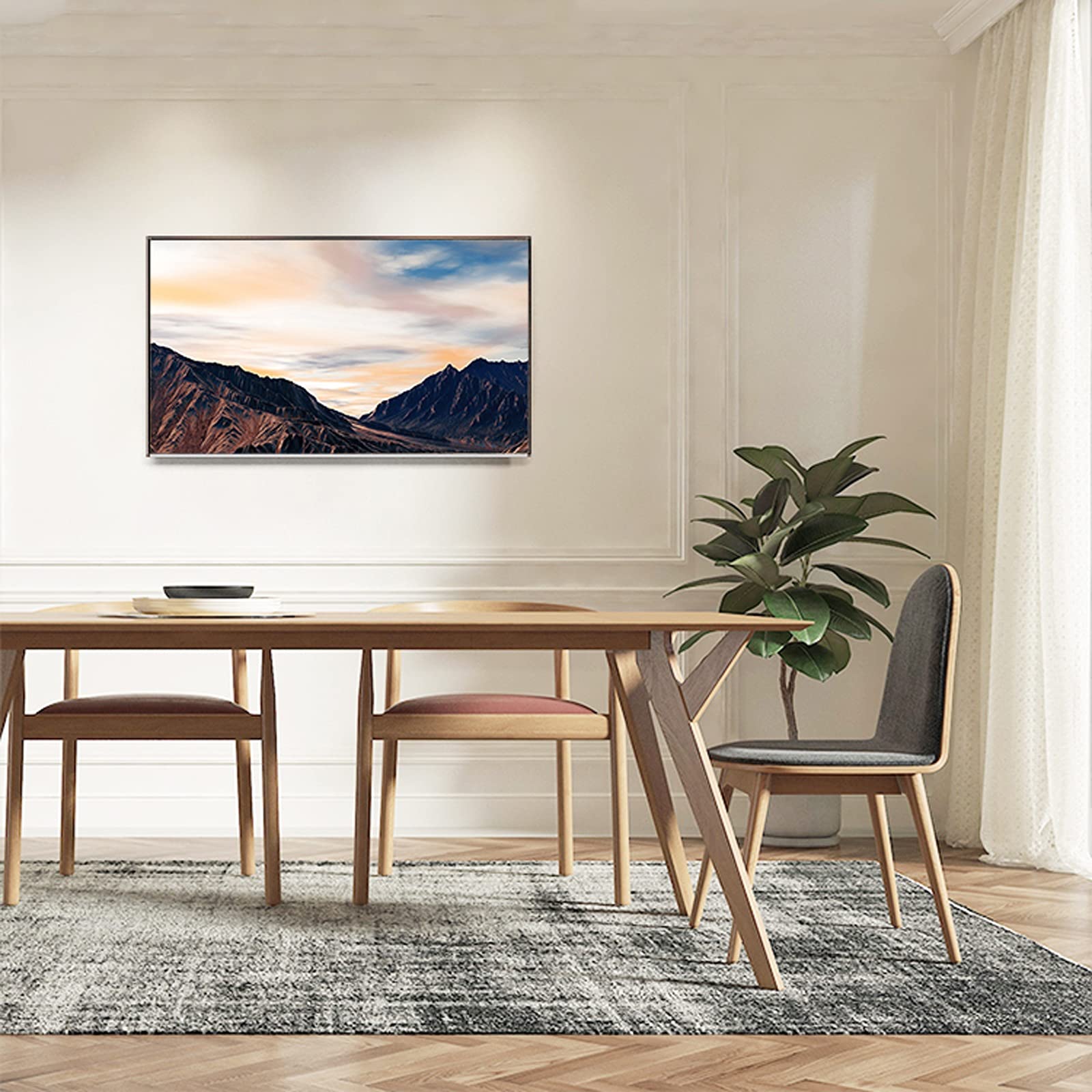 tv Stand Profilo basso riparato TV Staffa per montaggio a parete per la maggior parte dei televisori a schermo piatto a 37-90 pollici Acciaio Acciaio ultra sottile TV Staffa di montaggio, livello di s