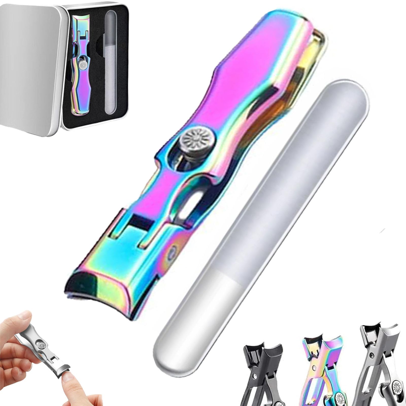 Outfany Nagelmeister Pro Nagelknipser - Für Dicke & Eingewachsene Nägel, Scharfe Edelstahlklinge, Ergonomischer Griff, Inkl. Nagelfeile