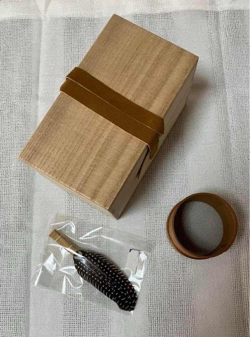 茶道具 茶掃箱セット 鹿皮紐 ②