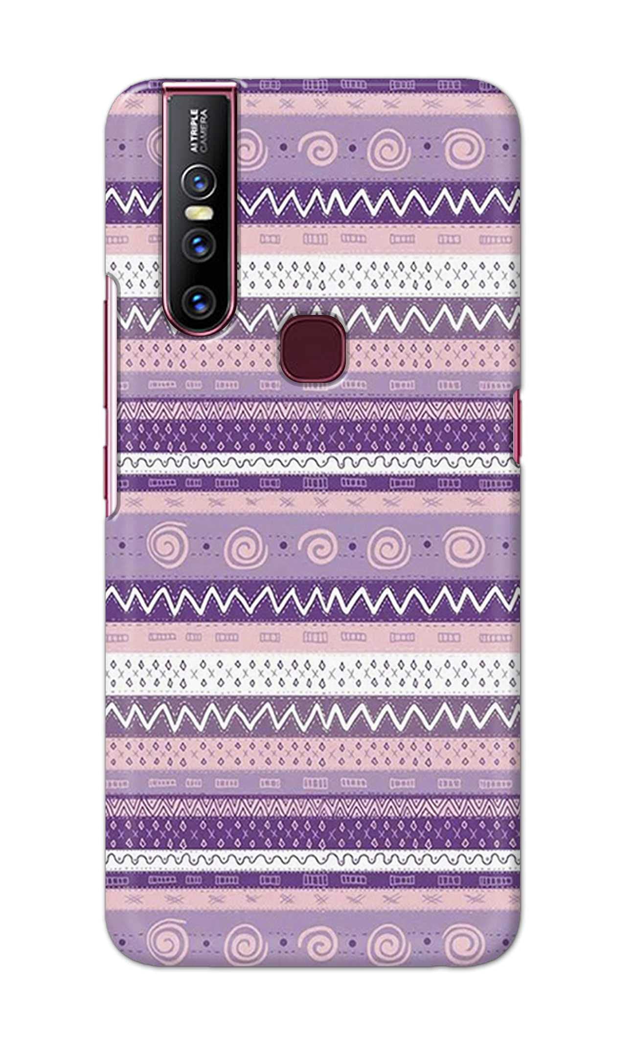 NalamiCases Tribal Pattern Printed Designer Hard Back Case Cover for Vivo V15 (6.53") -(MW) MKK2002
