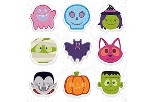 9 Designs Halloween Mini Notepads with Spooky Character Memo Pads