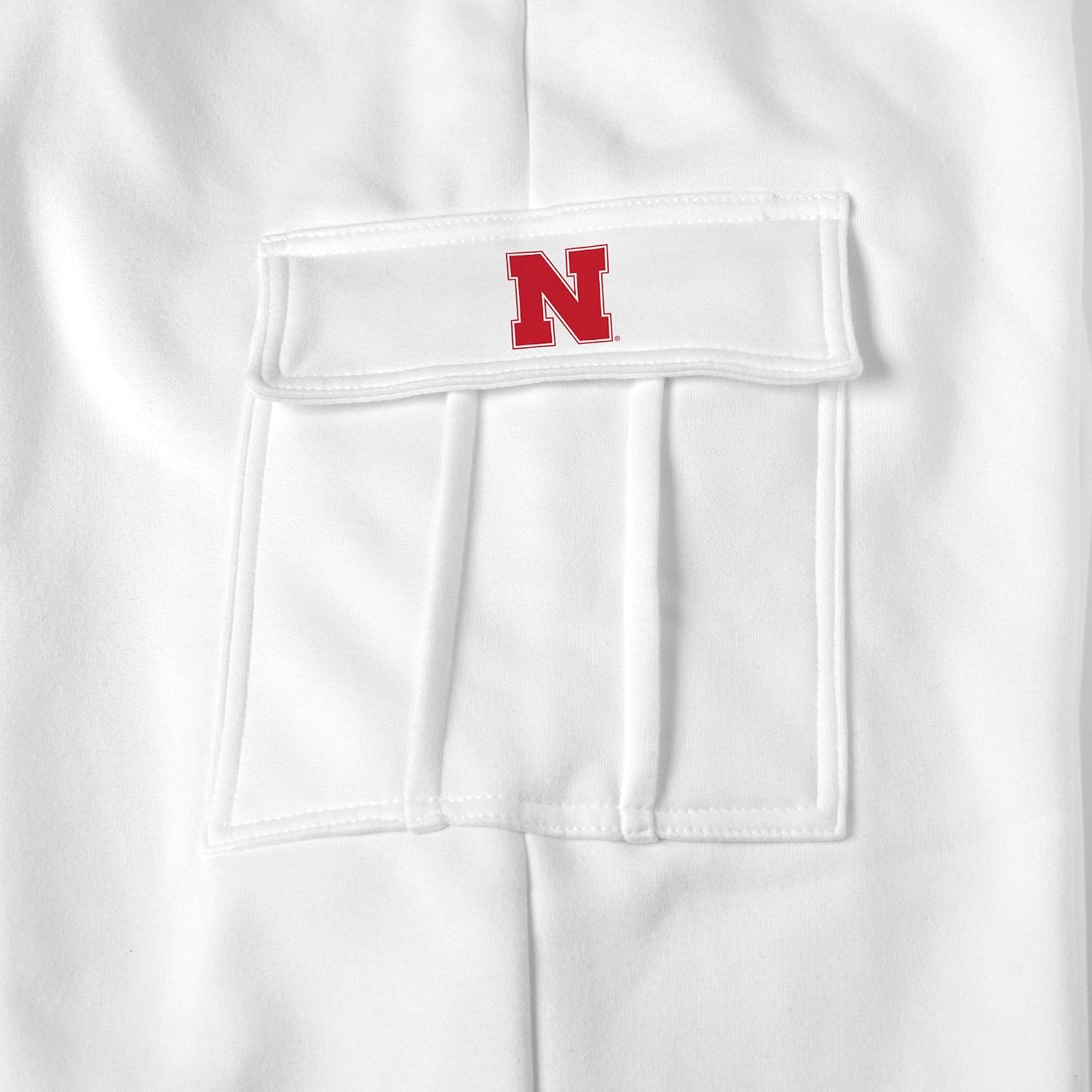 Northwest NCAA Women's Fleece Cargo Pants, Straight Leg Lounge Trousers with Utility Pockets