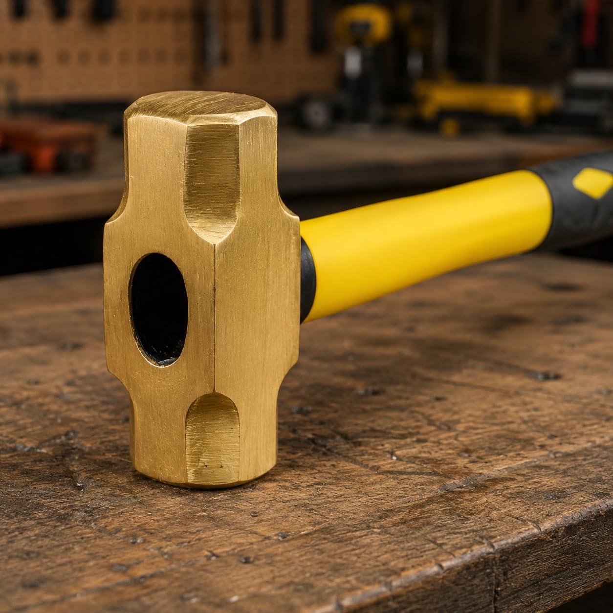 Stark USA 1lb Brass Sledge Hammer - Fiberglass Handle -6 Stark USA 1lb Brass Sledge Hammer - Fiberglass Handle -6