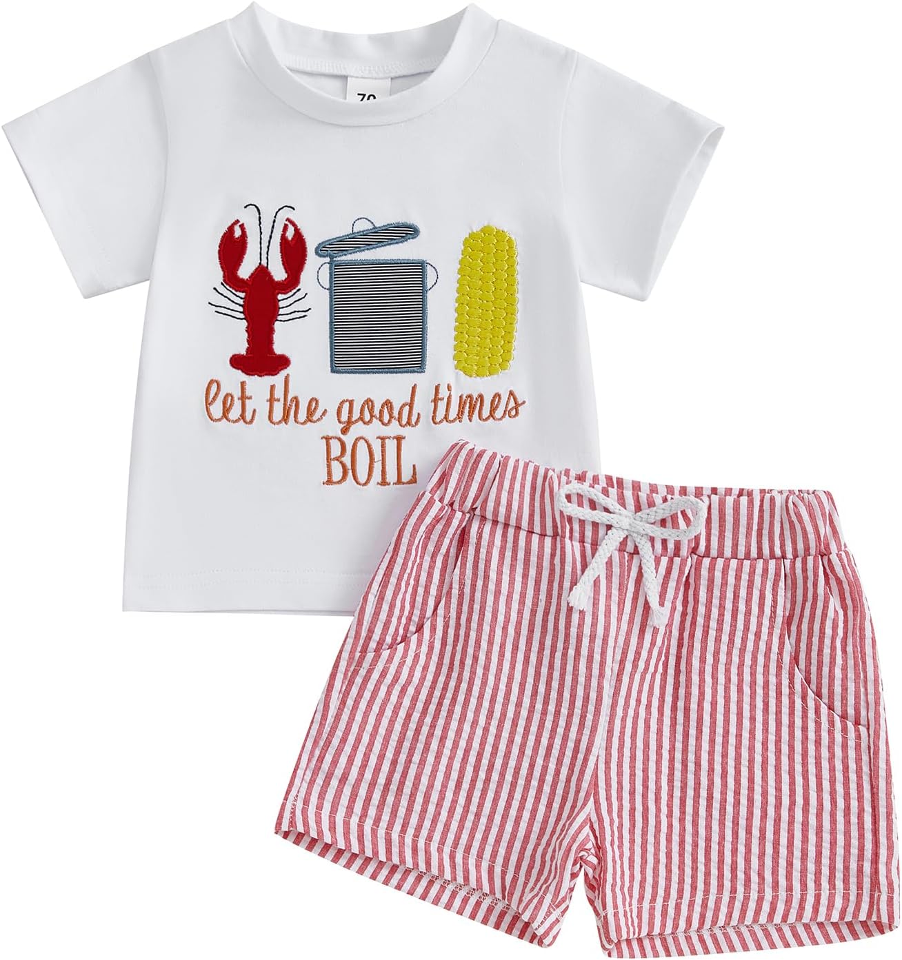 YINGISFITM Halloween Toddler Baby Boy Clothes Short Sleeve Pumpkin T Shirt Boy Shorts Cute Outfit Infant Boys Clothing Set