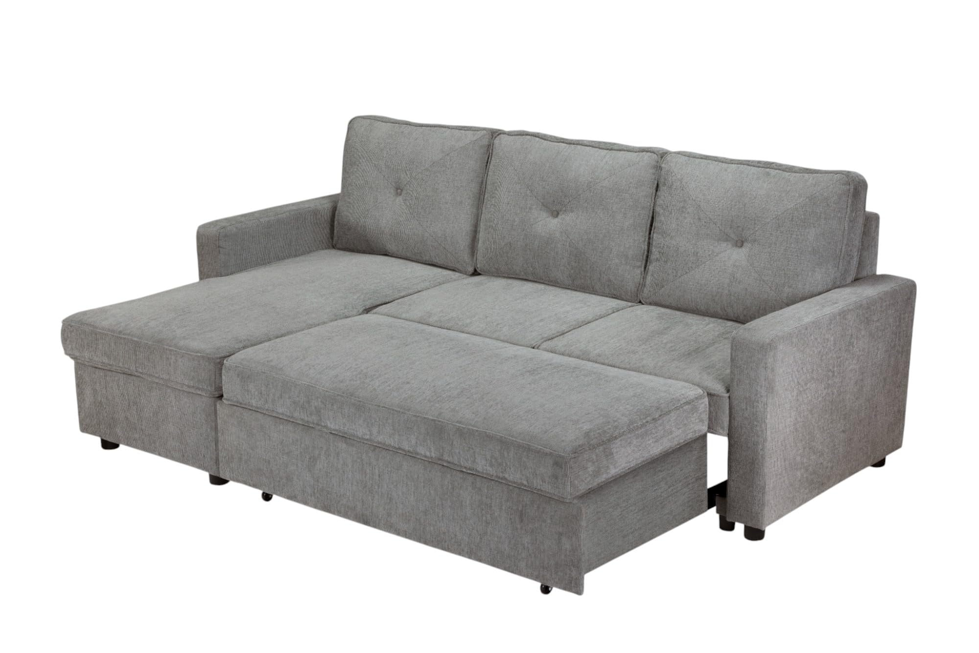 Shunovo　3人掛けソファーベッド　カウチ　収納付き　グレー Amazon｜シュノーヴォ(SHUNOVO) カウチソファベッド カウチソファー