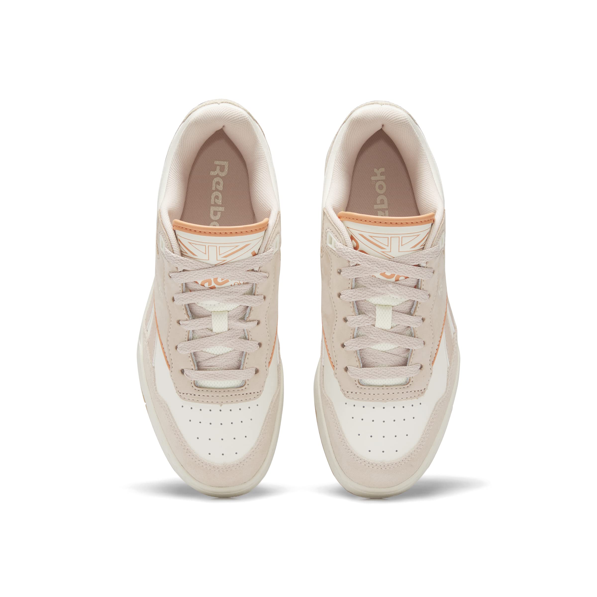 Reebok Women's BB 4000 II Basketball Shoe, White/Soft Ecru/Coral Court, 10