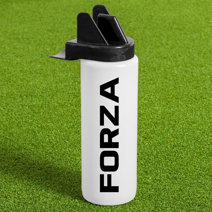 FORZA 1L Team Hygiene Water Bottles | BPA Free Sports Water Bottles with Contactless Nozzle - Ideal for Sports Teams (White, Pack of 20)