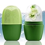 XHJRI Ice Face Roller Massager,Ice Cube Roller for Face, Eyes and Neck Naturally Conditioning and Skin Care,De-Puff Eye Bags,Reduce Migraine Pain,Reusable Massage Silicone Ice Mold (New Green)