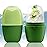 XHJRI Ice Face Roller Massager,Ice Cube Roller for Face, Eyes and Neck Naturally Conditioning and Skin Care,De-Puff Eye Bags,Reduce Migraine Pain,Reusable Massage Silicone Ice Mold (New Green)
