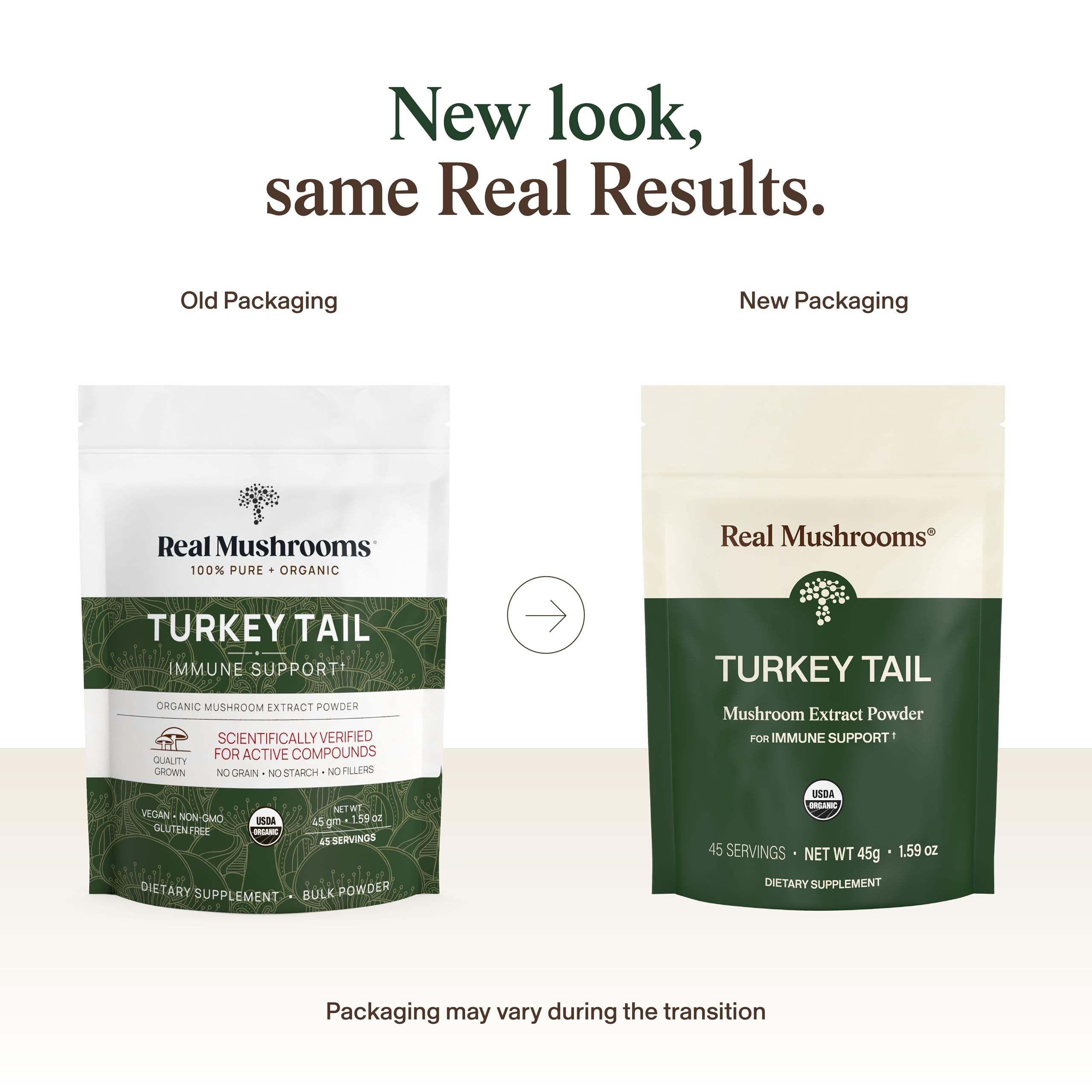 Real Mushrooms Organic Turkey Tail Powder for Gut Harmony, 45 Servings — Amazon image 2