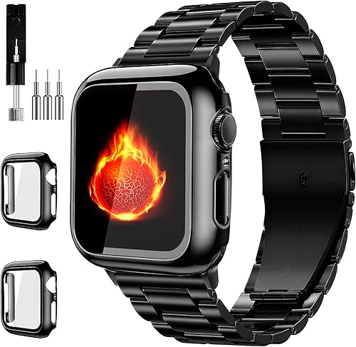 Miniatura 7 de Compatible con Apple Watch Band de 1.929 in 1.732 in 1.772 in 1.654 in 1.575 in 1.496 in 1.614 in, correas de acero inoxidable XL grandes para