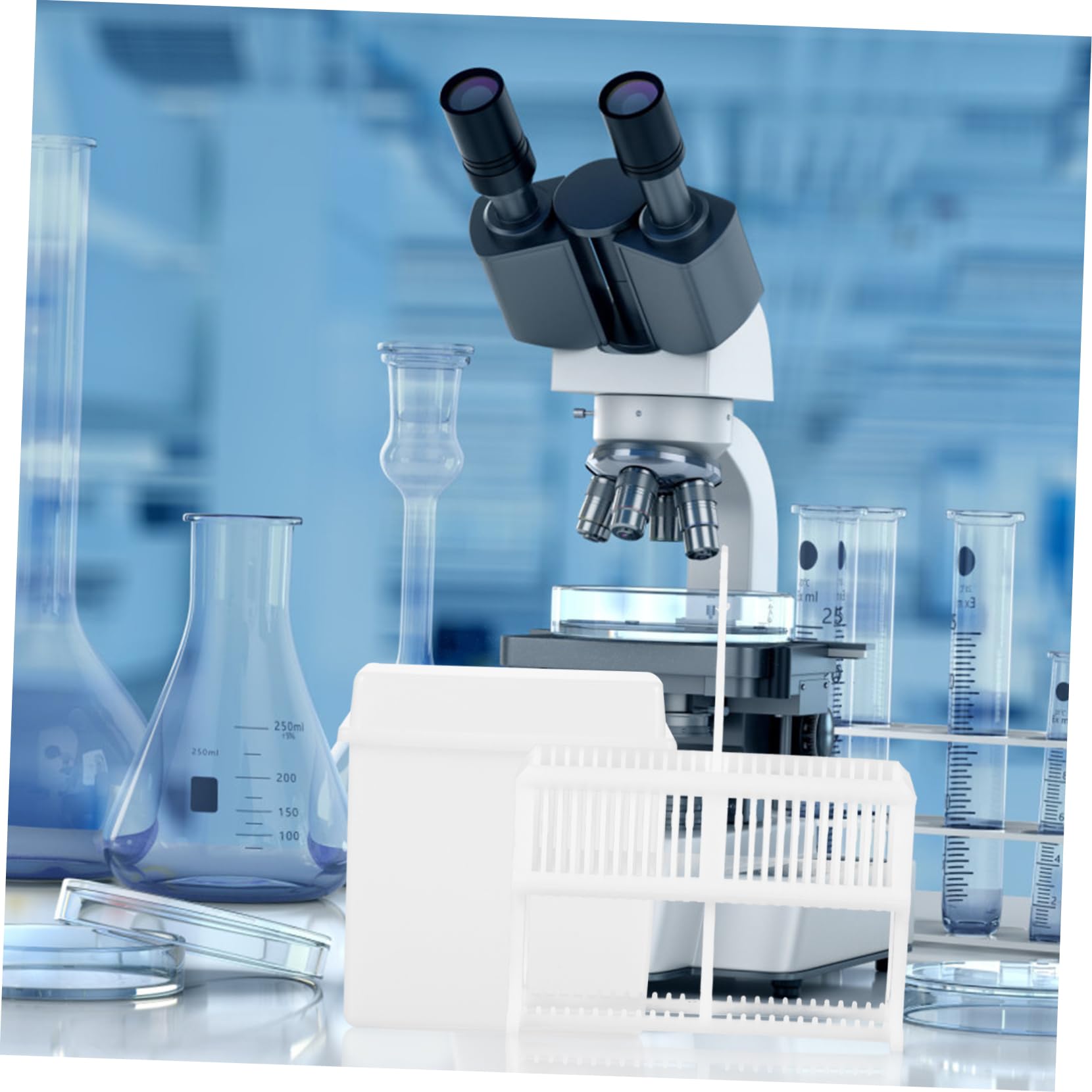 ULTECHNOVO 5sets Portavetrini Per Microscopio Con Vaso Colorante Compatibile Con Vetrini Da Laboratorio Design Resistente e Durevole Adatto Per Ambienti Scientifici e Ricerche Microscopiche