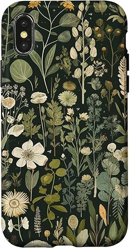 Miniatura 7 de Funda para iPhone 1212 Pro Olive Green Boho Botanical Wildflowers