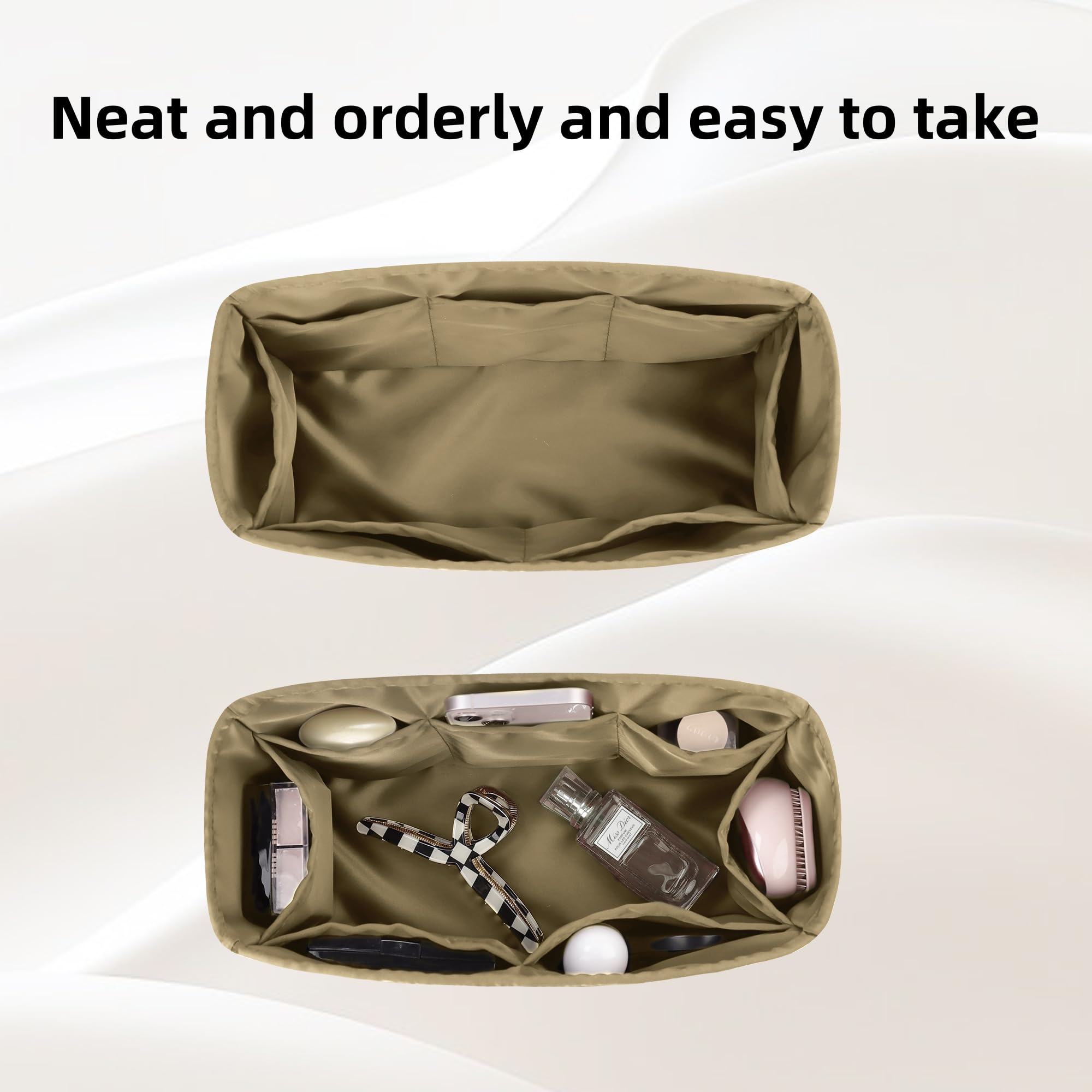 DGAZ Inserto Organizador para Bolso Graceful PM, Satén Interior, Trench