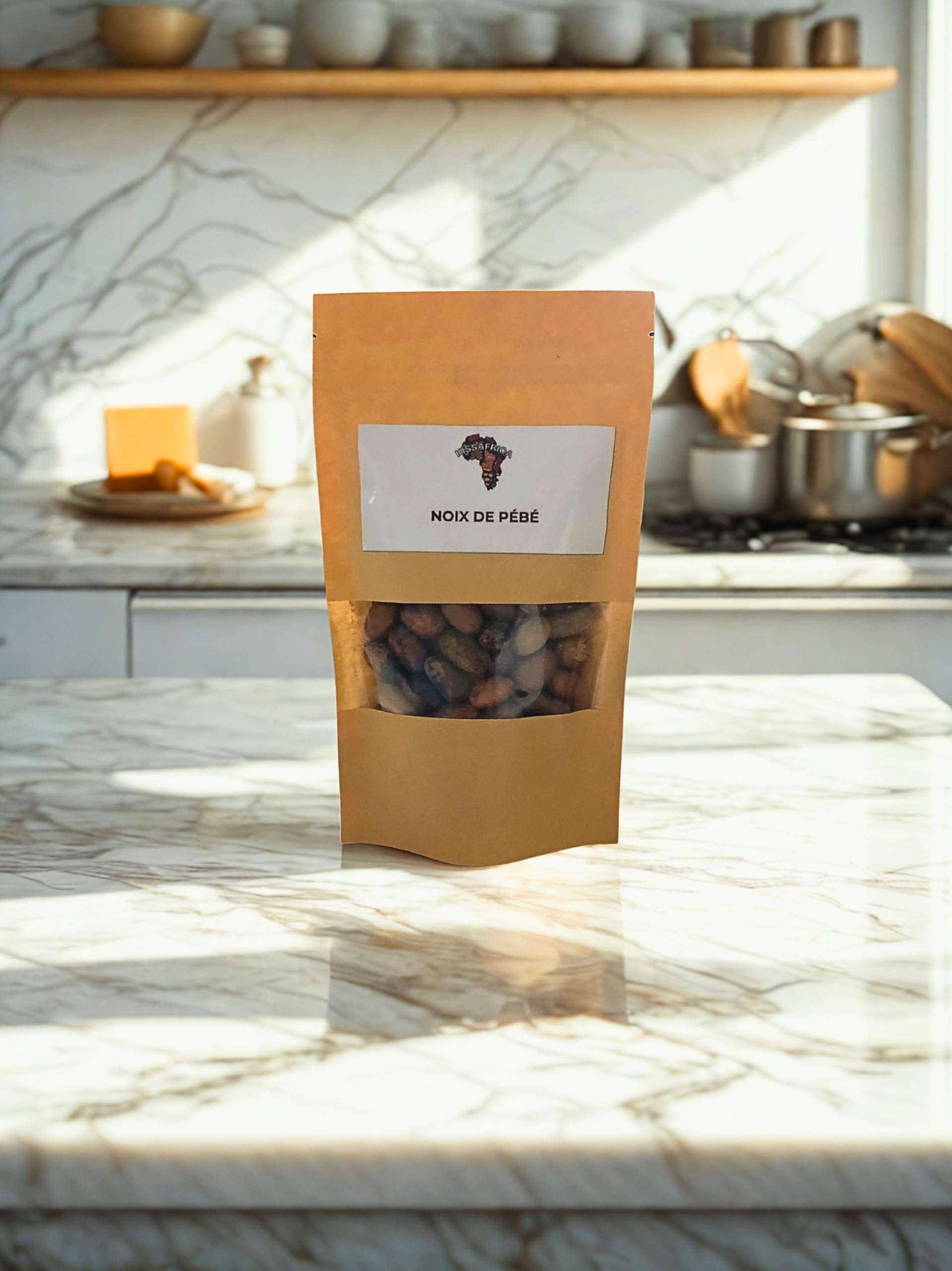Noix de Pébé/Pépé Entières – 100 g | Noix de Muscade Africaine | Épices Africaines Authentiques