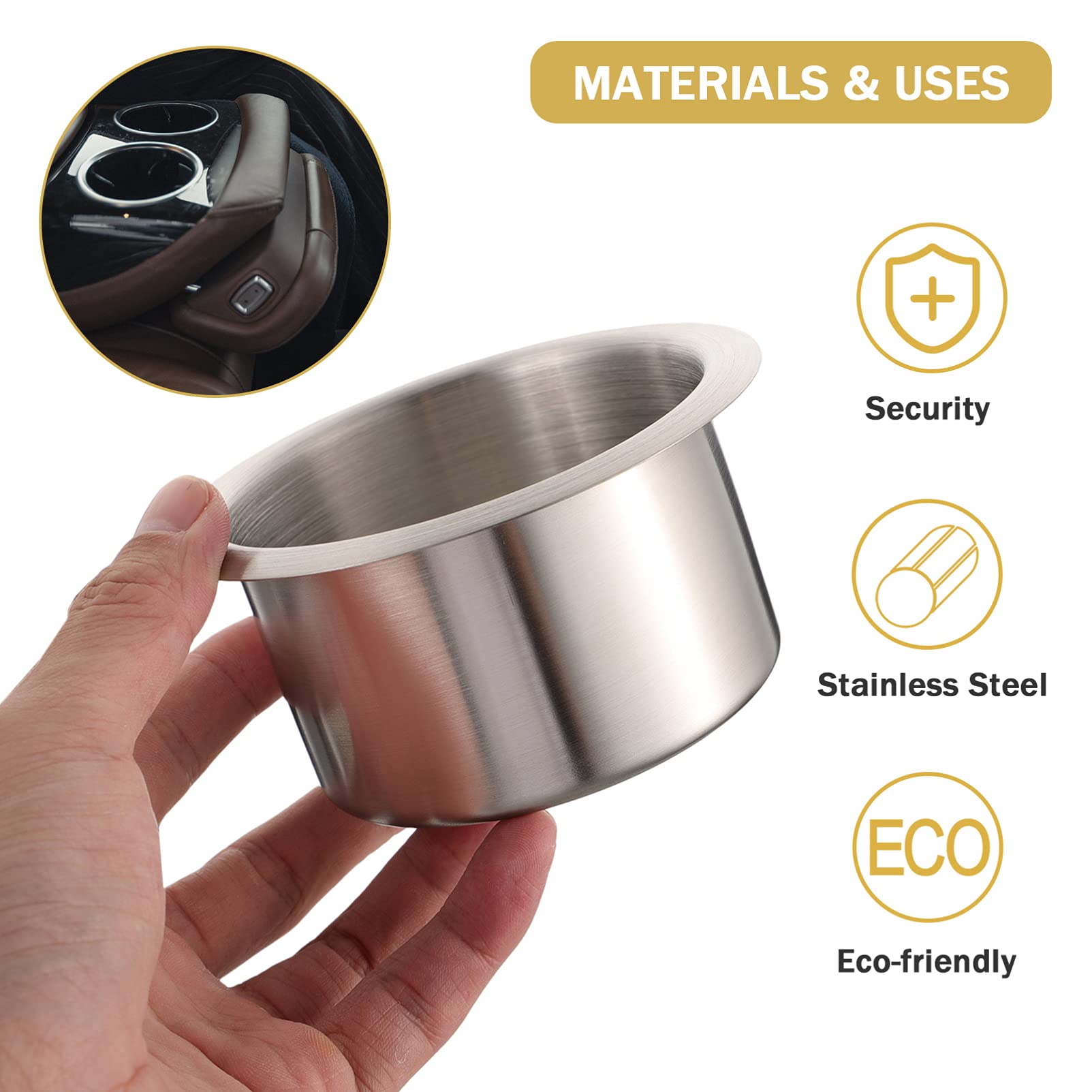 FAVOMOTO Multifunctional Car Cup Holder Boat Cup Holder Drink Can for Vehicles Rvs Yachts