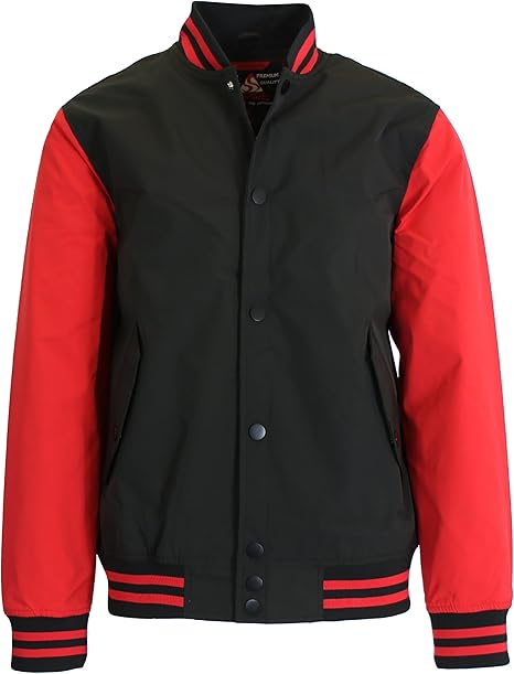Galaxy by Harvic Men's Lightweight Polyester Varsity Jacket