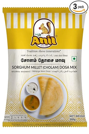 Anil Foods Cholam Dosa Mix 500 Gm (Pack of 3)