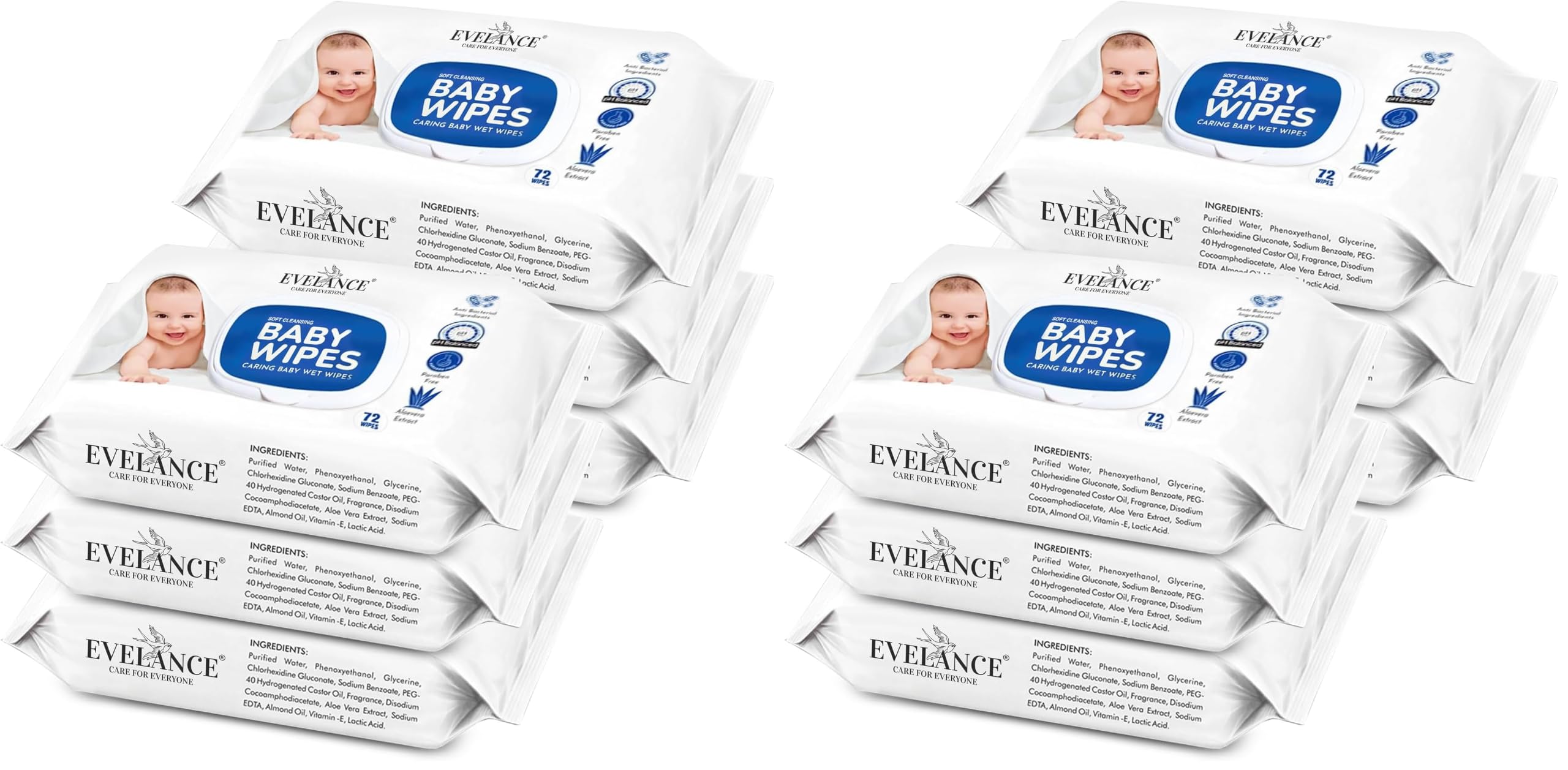 Soft Cleansing Baby Wipes with Lid | 72 Wipes x 6-432 Wipes | Extra Thick & Moist Wet Wipes for Baby's | Prevents Rashes & Redness with Goodness of Aloe Vera Vitamin E | pH Balanced-image-21