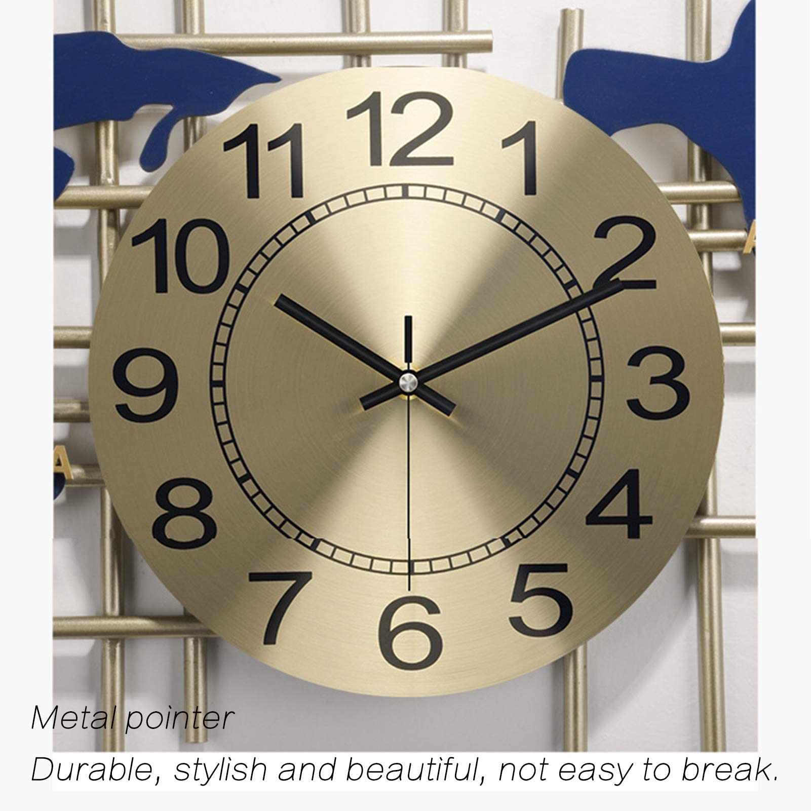 Arte murale in Metallo per Soggiorno Orologio da Parete Gigante, pareti, pareti, Arte in Metallo, Orologio da Parete Moderno con Numeri per la Decorazione d'interni Creativa dell'o