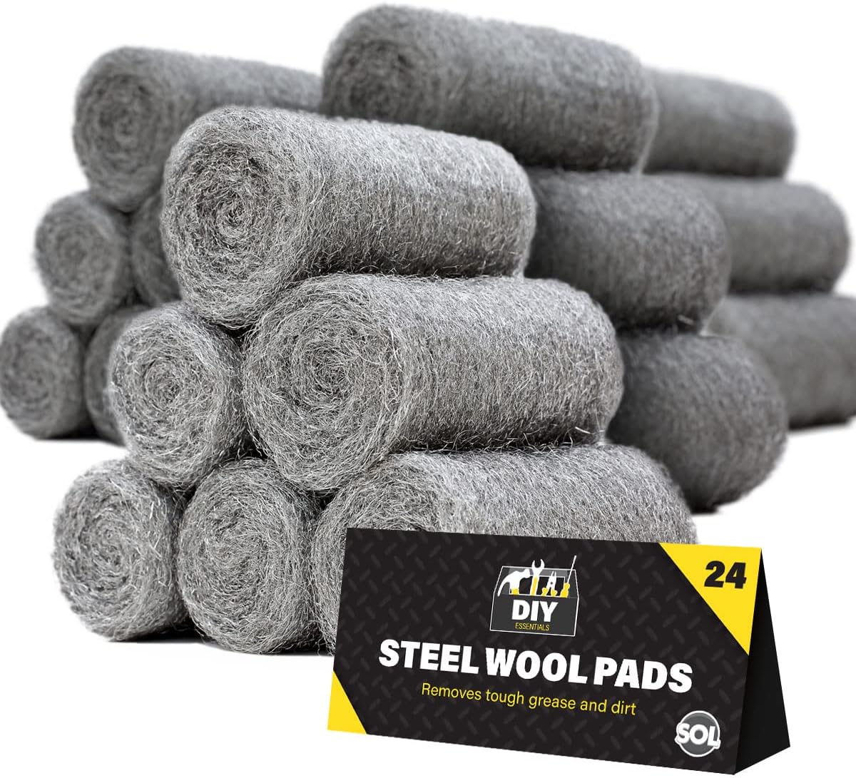 24pk Steel Wool Mice Wire Wool Mice Grade 0 Steel Wool for Cleaning
