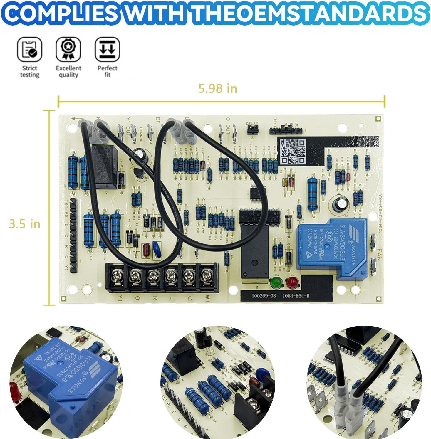 Upgraded 16V38 Defrost Control Board OEM Replacement Lennox 84W88，100269-08，100269-05，LB-101263B，68J8401 Replaces Old Allied, Armstrong, Concord, Ducane Part Models