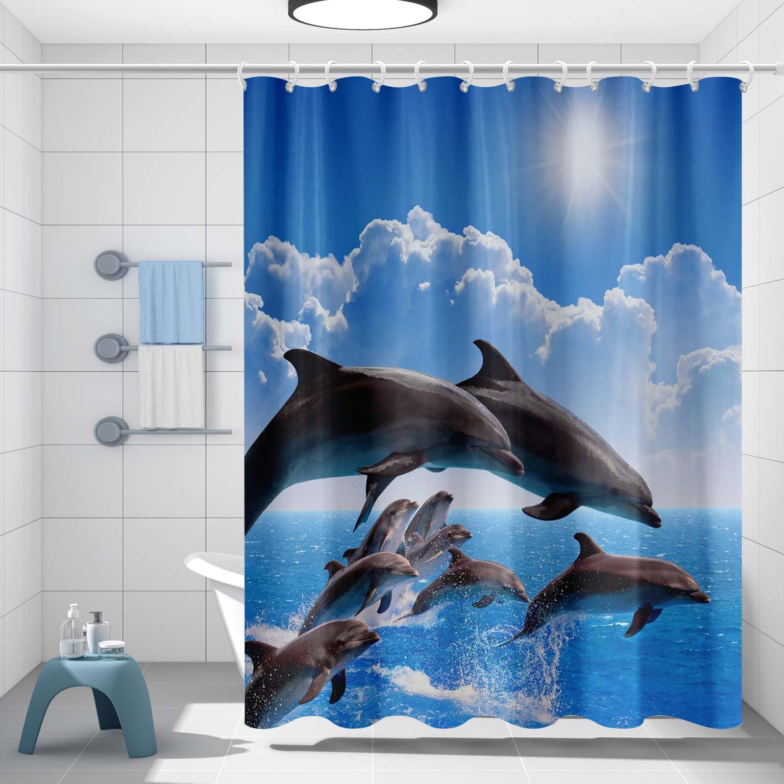 Lunaanda Shower Curtain for Bathroom,Fabric Shower Curtain Mould Resistant,Machine Washable Bath Curtains
