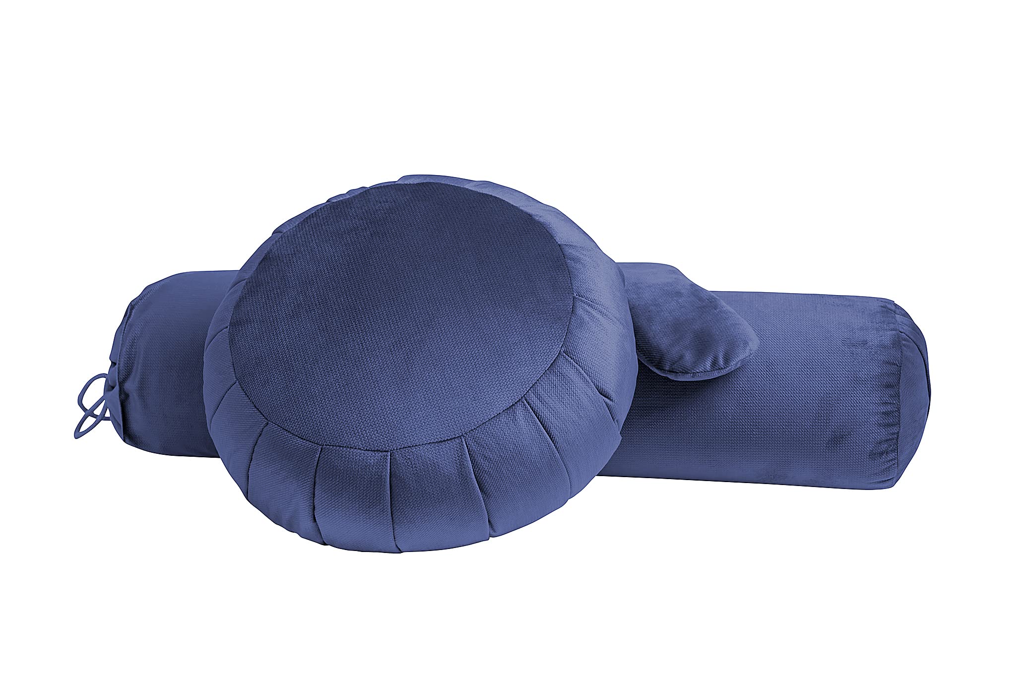 Yoga Set Yogabolster Zafu Kissen Augenkissen Buchweizen Leinsamen Füllung Samtoptik Meditationskissen Yogakissen Yogarolle Night Sky