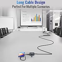 Vista 5 de Upgrade USB C Hub, Expander Multi USB Ports Cable 15FT, Long USB 3.1 C Extension Cable with 4-Port (2 USB-A Ports+2 USB-C Ports), USB C Y Splitter