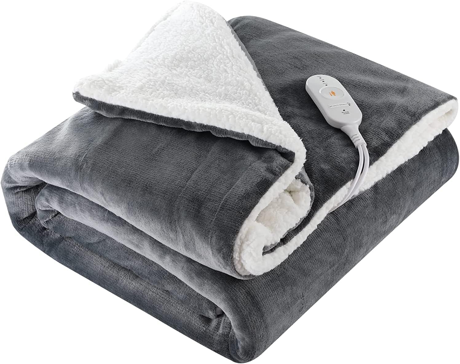 TLGREEN Electric Blanket, 200 X 180 cm Flannel Heated Throw Thermal
