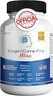 Cognicare Pro Max Brain Support Supplement Improve Memory & Focus Healthy Clear Brain Fog & Boost Cognitive Function - 60 Natural Capsules