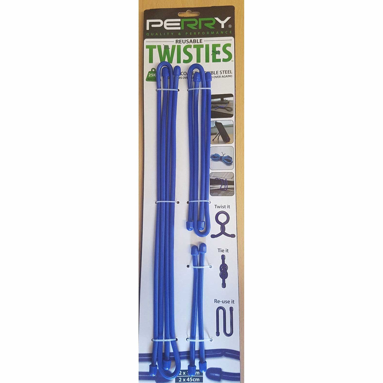Reusable Twisties (Twist Ties) - 6 Piece Set (2 X 150Mm, 2 X 450Mm, 2 X 800Mm) 5023353166129