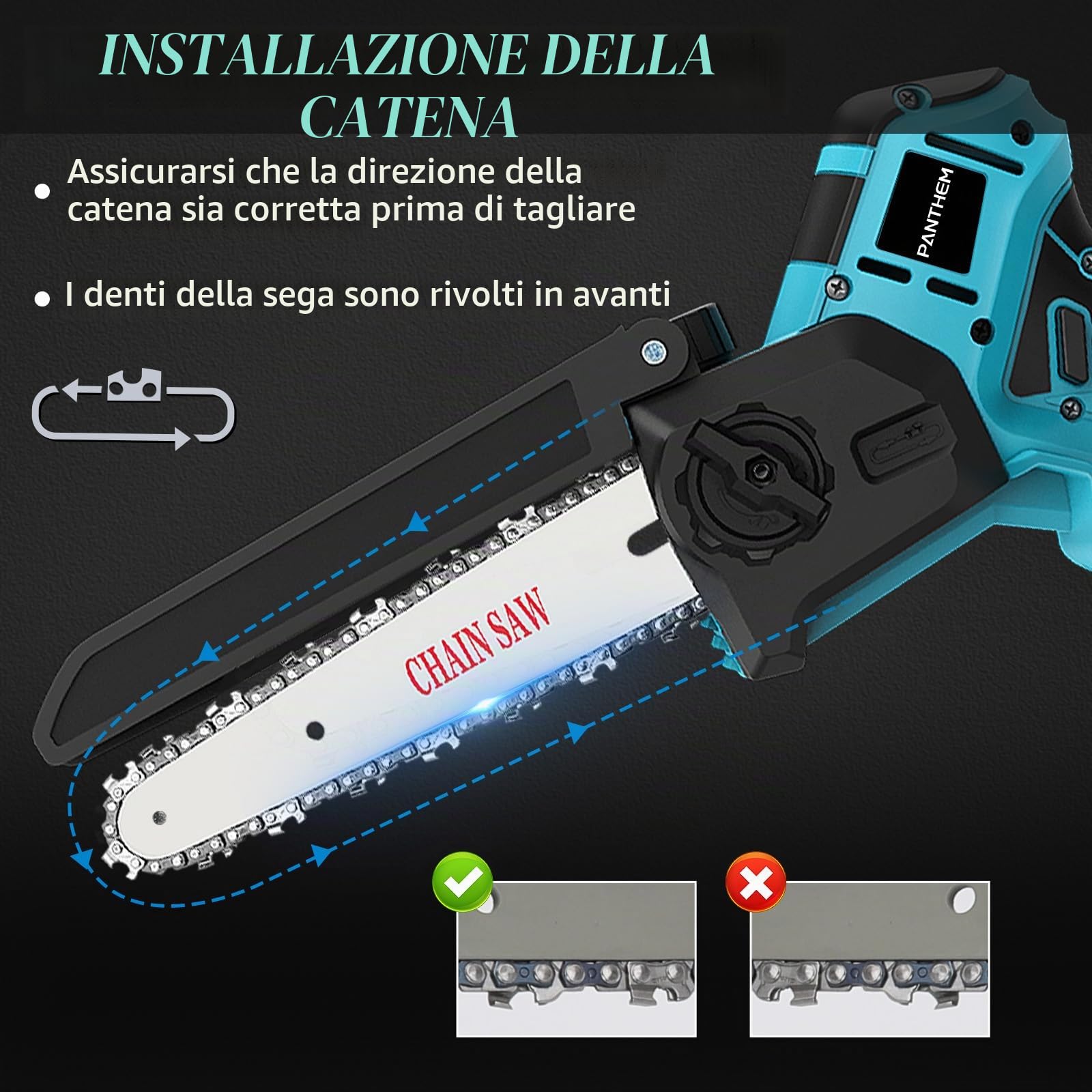 Potatore telescopico a batteria motosega per rami professionale per Makita 18V (senza batterie), 2 in 1 mini 6 pollici motosega telescopica elettrica sega per rami motosega a mano a batteria, altezza