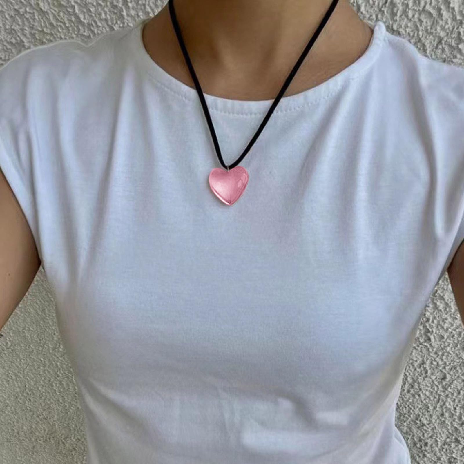 Collane con ciondolo a forma di cuore in resina Collane con ciondolo a forma di cuore da donna collane da donna gioielli gioielli