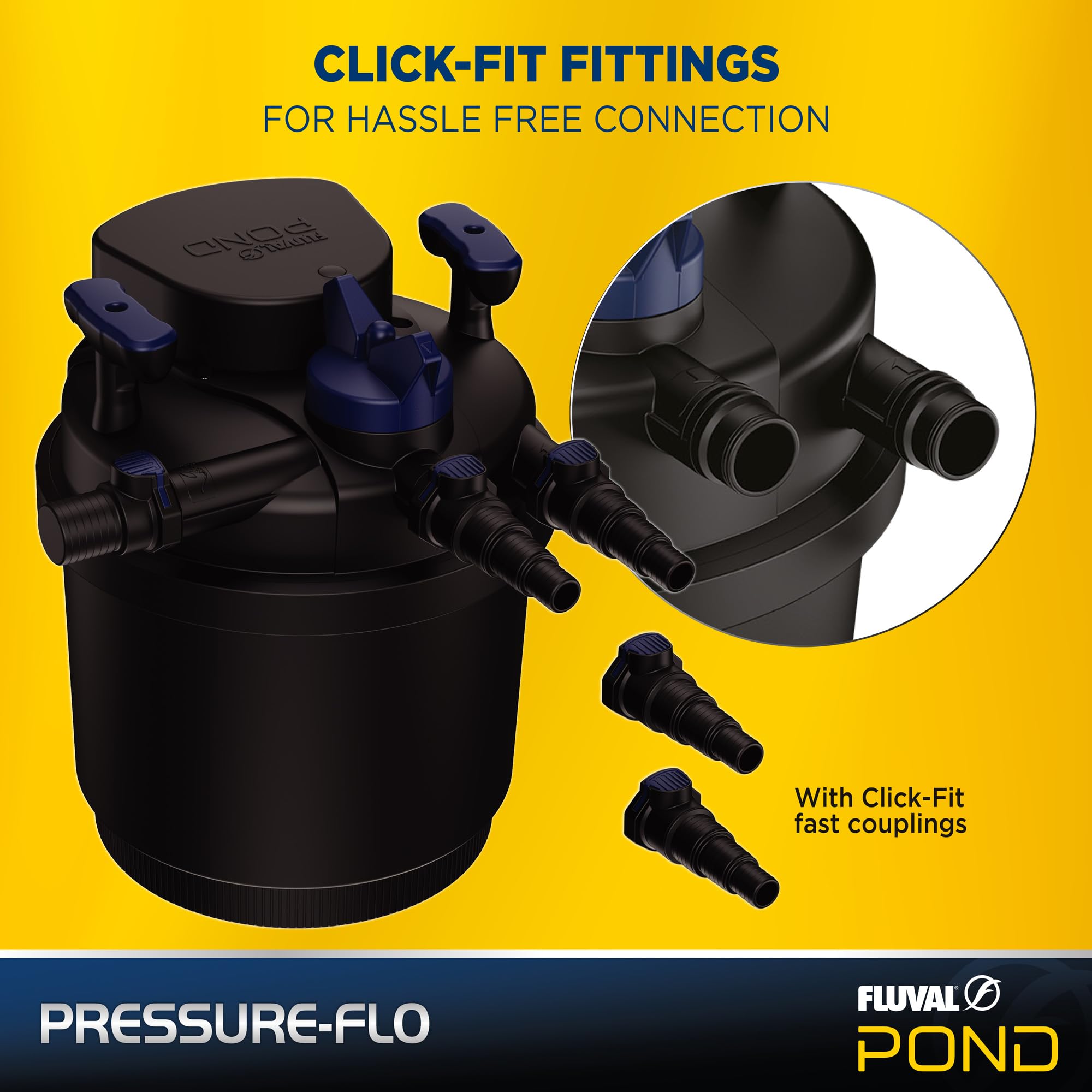 Fluval Filtro de Estanque Pressure-FLO 1200 de Alto Rendimiento